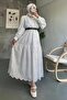 Laced White Hijab Skirt 13951B - 2