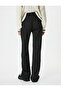 Trousers High Waist Comfortable Fit Textured Normal Leg - 4