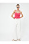Strappy Undershirt Underwire Ruffle Detailed Embroidered Slim Fit - 2