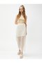 Mesh Midi Skirt Slit Lined - 2