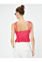 Strappy Undershirt Underwire Ruffle Detailed Embroidered Slim Fit - 4