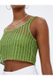 Crop Athlete Mesh Openwork U-Neck Strap Lined - 5