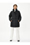 Puffer Jacket Mock Neck Snap Button Relaxed Fit - 3