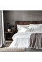 طقم غطاء لحاف مزدوج من الخيزران هيرينغبون مقاس 200×220 سم باللون الأبيض