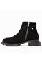Adalıe Women's Khaki Suede Leather Boots 1605-2