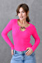 Knitwear Fabric Chain Accessory Detailed Long Sleeve Pink Sweater 0163
