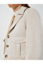 Suede Look Jacket Buttoned Pocket Detailed Epaulettes - 5