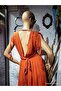 Muslin Cotton Shoulder Drawstring, Belted Vyaka Back Low-cut Midi Dress - 8