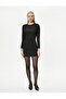 Stoned Mini Dress Long Sleeve Crew Neck - Handmade Collection - 3
