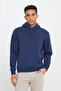 Men's Black-Navy Blue 2-Pack Cotton Fleece Lined Sweatshirt Hoodie with Kangaroo Pocket Standard Fit - 5