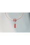 Red Swing Festival Lantern Figured Stainless Steel Charm - 4