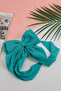Women's Turquoise Long Tail Bow Hair Clip - Large Size - 2