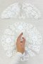 White Bride Groom Handkerchief, Pearl Detailed Wedding Halay Bridesmaid Promise Engagement Henna Circumcision Bride Handkerchief