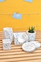 White Round Coasters & Jewelry Plates & Desktop Organizer - 6