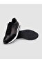 100% Genuine Leather Black Lace-Up Men's Sports Shoes - 4