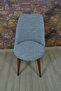 Retro Chair Cover in Gray Jacquard Fabric - 4