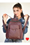 Freya Burgundy Women's Backpack |   Stylish, Soft Textured, and 5 Compartments - 4