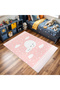 Asian Collection Pink White Moon Stars and Cloud Detailed Woven Base Modern Decorative Carpet Asian27 - 3