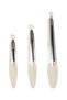 Midori Metal Handle Silicone Tip Lock System Smart 3-Piece Tongs Set Vanilla