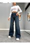 Darkblue Tasseled Wide Leg Jeans