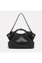 Maxi Size Black Women's Handbag with Accessory Detail - Tina - 3