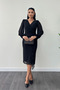 Chiffon Fabric Flywheel Detail Pencil Dress - Black
