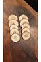15 cm Diameter Oak Wood Solid Coaster (3 Pcs) - 3