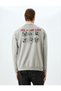 Crew Neck Cotton Blended Oversize Long Sleeve Animal Print Sweatshirt - 4