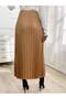 Women's Pleated Long Skirt Size Wide Skirt Comfortable Fit Elastic Waist Skirt - 2