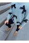 Knitwear Bow Detailed Sweater Leggings Bottom-Top Set Girl's - 4