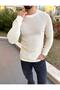 Sweater Slim Fit Natural Knitted Cotton Crew Neck Non-Pilling Knitwear Slim Fit Body Sweater - 4