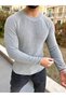 Sweater Slim Fit Natural Knitted Cotton Crew Neck Non-Pilling Knitwear Slim Fit Body Sweater - 4