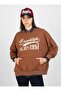 Printed Oversize Sweatshirt - Stone Color - Benin