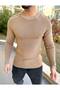 Sweater Slim Fit Natural Knitted Cotton Crew Neck Non-Pilling Knitwear Slim Fit Body Sweater