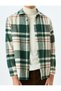 Long Sleeve Cotton Blend Plaid Lumberjack Shirt - 5
