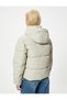 Hooded Inflatable Coat with Pockets and Zipper - 4