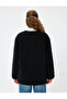 Long Plush Jacket Faux Leather Detailed Button up Crew Neck Fleto Pocket - 4