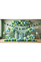 Colorful and Vibrant Professional Photography Backdrop Studio Background with Green and Blue Theme, 200x150cm