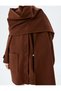 Shawl Collar Zippered Snap Button Lined Pocket Detailed Coat - 6