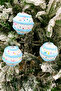 Christmas Tree Ball Luxury Beaded Textured 3 Pieces 8 cm Acetate Boxed - 4