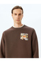 Crew Neck Cotton Blended Interlock Fabric Printed Licensed Tom and Jerry Sweatshirt