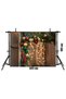 200X150Cm Studio Backdrop Background Drape with Colorful Christmas Ornaments and Lights - 2