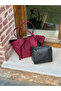 Large Elite Model Puppy Suede Claret Red Women's Hand and Shoulder Bag - 4