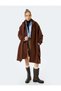 Shawl Collar Zippered Snap Button Lined Pocket Detailed Coat