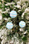 Christmas Tree Ball Luxury Beaded Textured 3 Pieces 8 cm Acetate Boxed - 3