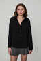 Buttoned Basic Shirt Black