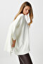 Women's Zenta Oversize Side Slit Cream Knitwear Sweater - 3
