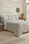 Lemy Blue Duvet Cover Set - 100% Cotton, Double, Satin - 2