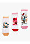 Minnie Mouse Printed 3-Piece Licensed Socks Set - 2