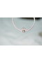 Heart with Interlaced Stones and King's Crown Stainless Steel Charm - 3